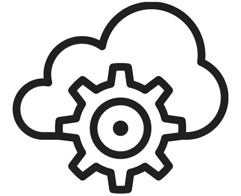 icon gear cloud smart